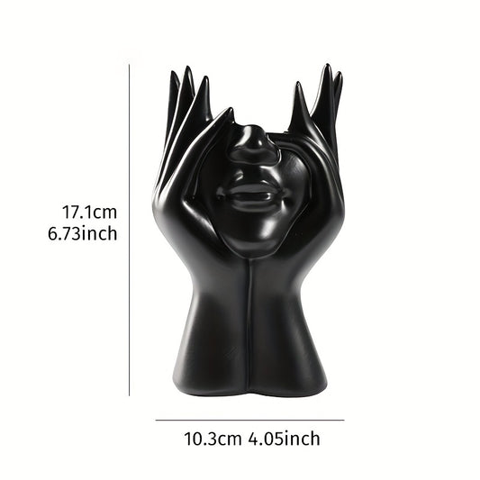 Unique Girl Face Resin Vase Flower Pot for Home & Garden