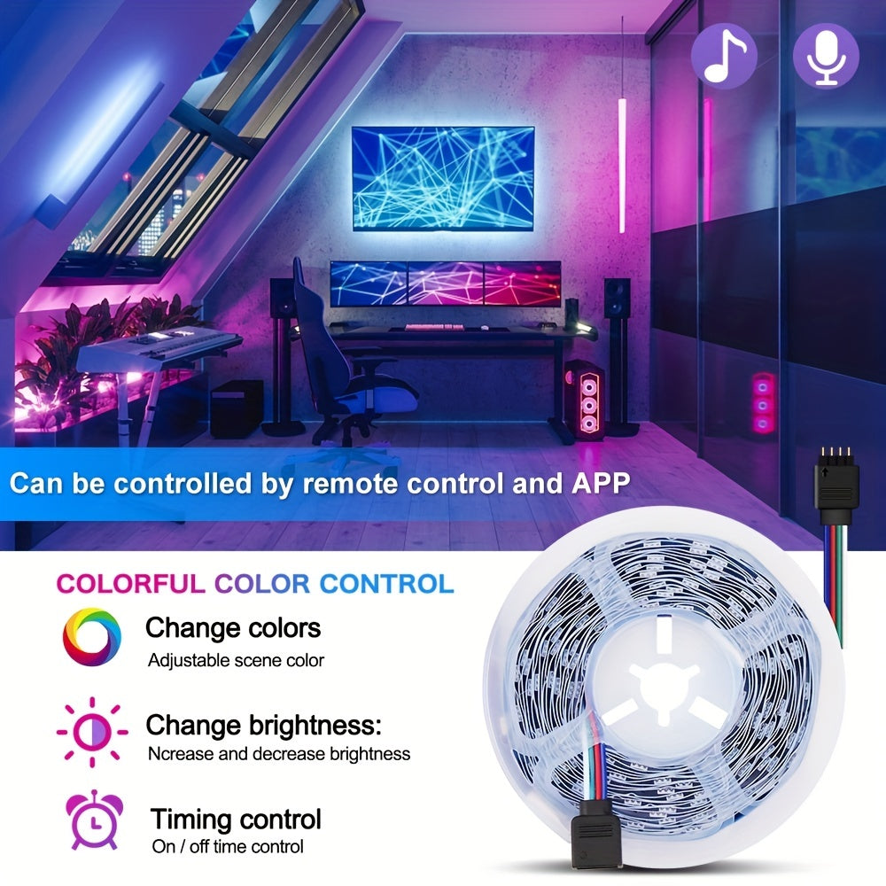 RGB5050 Intelligent LED Strip Lights with Remote Control