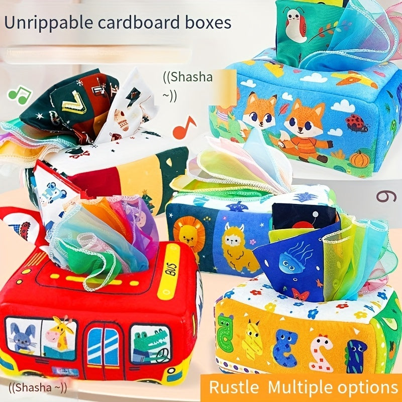 Infant Toys Cloth Book Tissue Box Early Education Toys