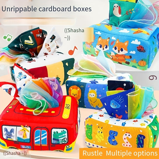 Infant Toys Cloth Book Tissue Box Early Education Toys