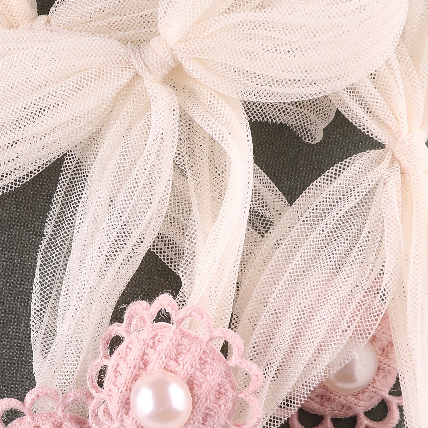 4pcs Plush Bow Hair Accessories Patches For Girls Clothing