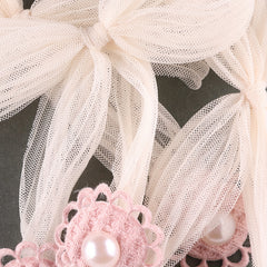 4pcs Plush Bow Hair Accessories Patches For Girls Clothing