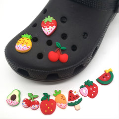 10pcs PVC Fruit Pattern Pendant For Clogs