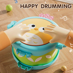 Infant Bird Drum Set with Cymbals and Drumsticks