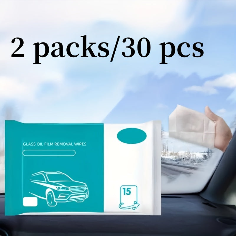 2pk Car Wipes - No Rinse Wipes for Easy Film Removal on Car Glass