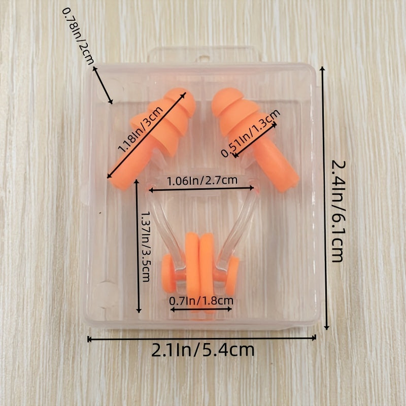 Waterproof Nose Clip Earplug Set for Swimming