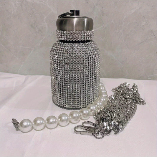 300ml Rhinestone Water Bottle Vacuum Flask