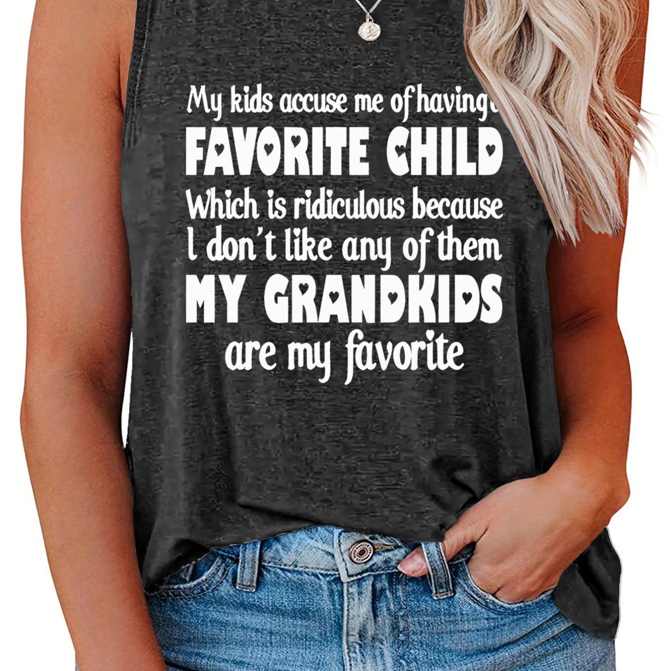  Women's Slogan Print Tank Top
