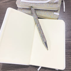 Diamond-Studded Business Notebook Set