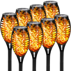 Solar Outdoor Halloween Torch Lights with Flickering Flame Effect