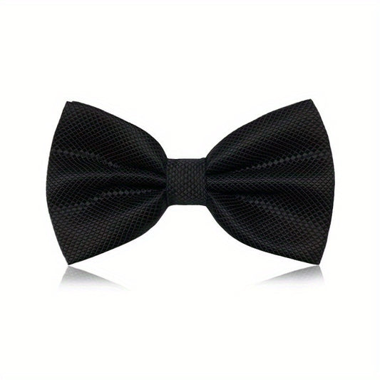 Men's Wine Red Plaid Business Wedding Bow Tie