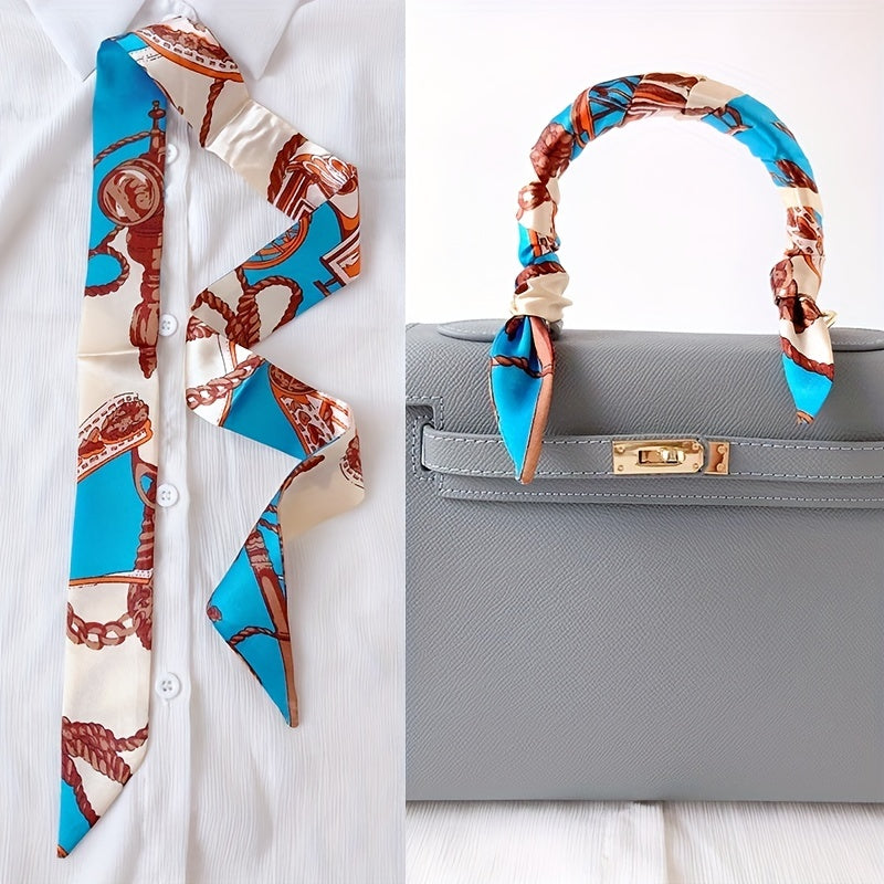 Skinny Scarf Long Ribbon Neckerchief French Style Twilly Scarf