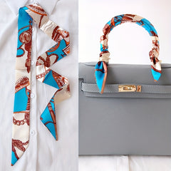 Skinny Scarf Long Ribbon Neckerchief French Style Twilly Scarf