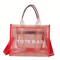 Women's PVC Jelly Crossbody Shoulder Bag Tote Handbag