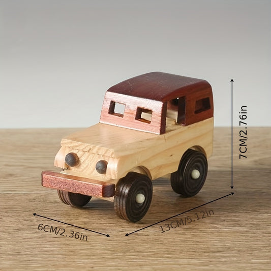 Vintage Car Ornaments Wooden Home Decoration Crafts