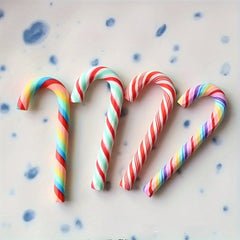 8pcs Christmas Candy Canes Rainbow Candy Decoration Supplies