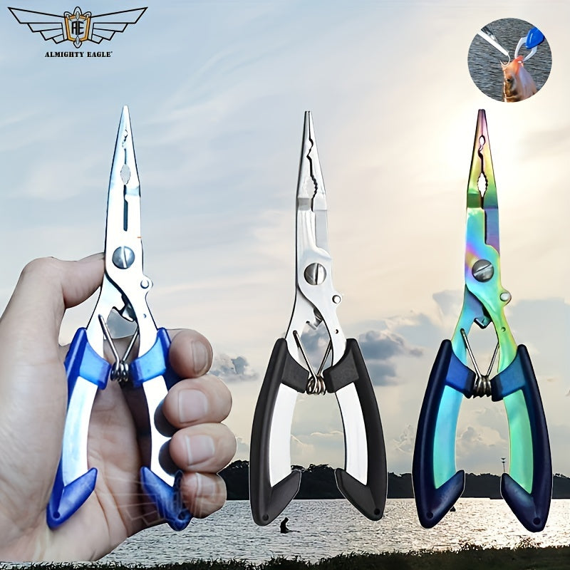 Stainless Steel Fishing Pliers: Scissors, Cutter, Hook Remover