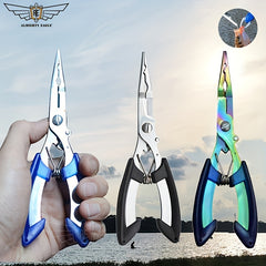 Stainless Steel Fishing Pliers: Scissors, Cutter, Hook Remover