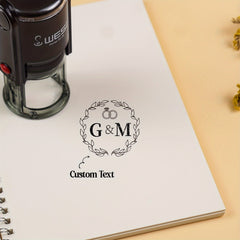 Personalized Wedding Stamp - Durable Plastic - Custom Address Logo Brand