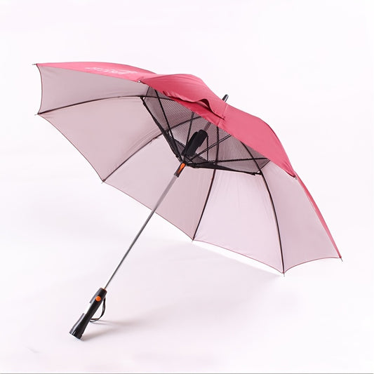 Creative Umbrella with Fan Installation, Battery Powered