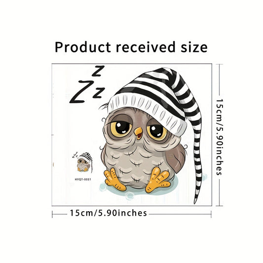 3D Owl Car Sticker Self-adhesive Waterproof PVC Toilet Cover Sticker