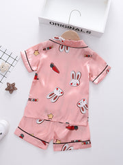 Girls Easter Bunny Graphic Pajamas Set