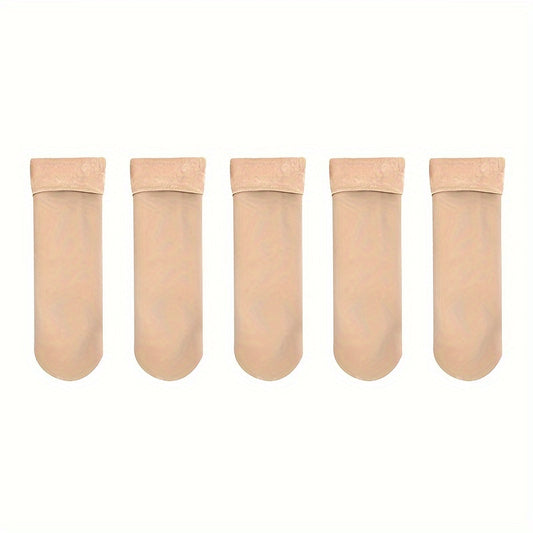 5 Pairs Velvet Thick Snow Socks Warm Floor Winter Thermal Socks