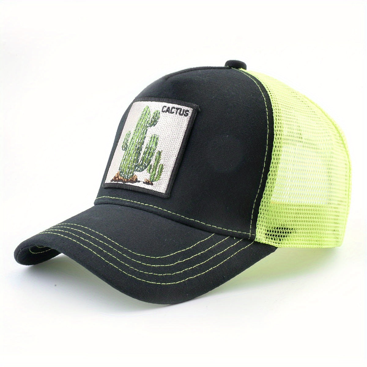 Sunshade Cactus Embroidery Print Baseball Cap for Outdoor Sport