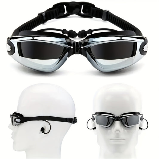 HD Large Frame Electroplating Anti-fog Swimming Goggles