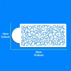Wave Pattern Cake Stencil 27x14cm Cake Decorating Stencils