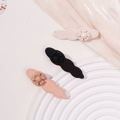 3pcs Wavy Hair Clip Flower Decor Duck Billed Clip
