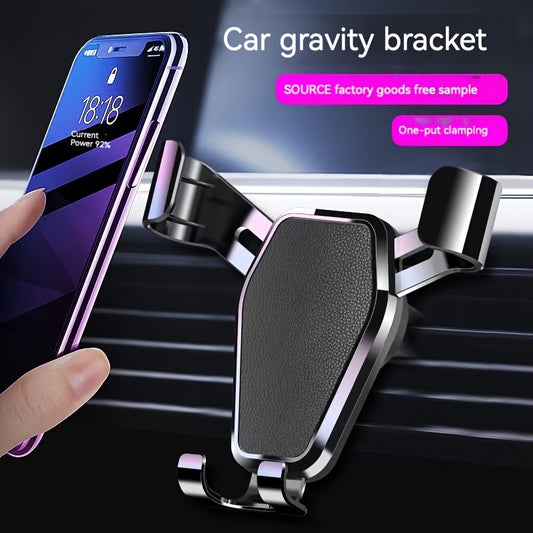 Car Navigation Phone Holder Air Outlet Anti Shaking Gravity Car Holder