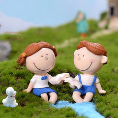 Christmas Halloween Holiday Reading Couples Puppy Garden Decorations