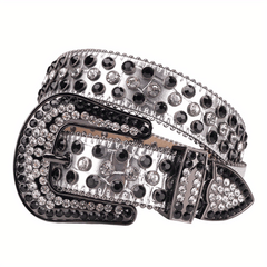 Sparkle Studded Rhinestone Western Cowboy Belt