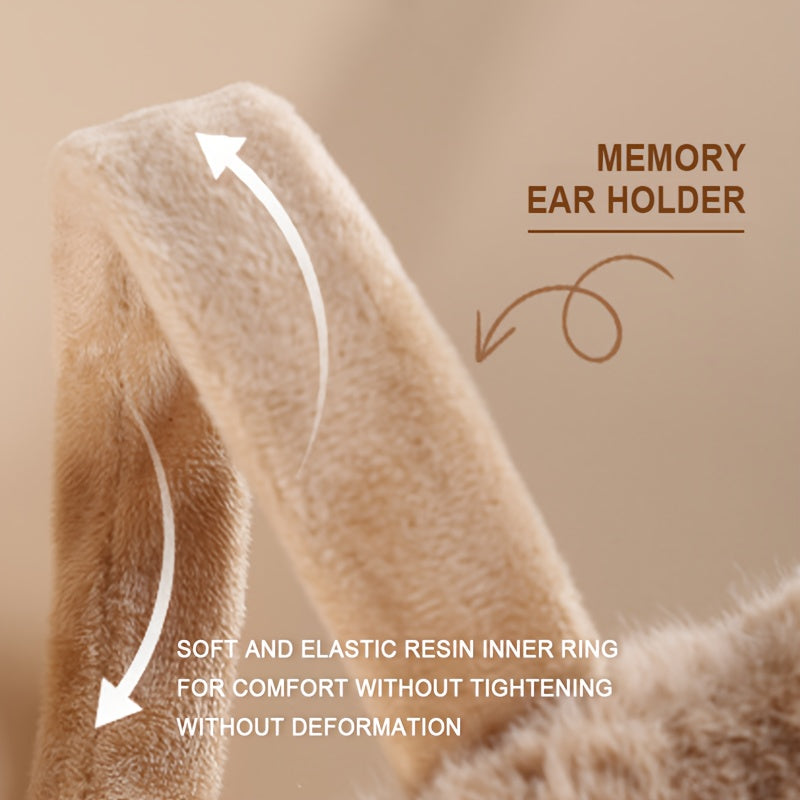 Winter Thermal Ear Warmers Plush Fleece Earmuffs Soft B