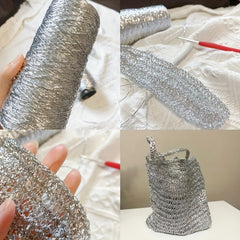1pc Metallic Crochet Yarn 1MM Sparkling Thread for Handbag Purse Needlework