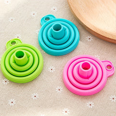 3pcs Mini Funnel Multifunctional Silicone Folding Funnel Heat Resistant
