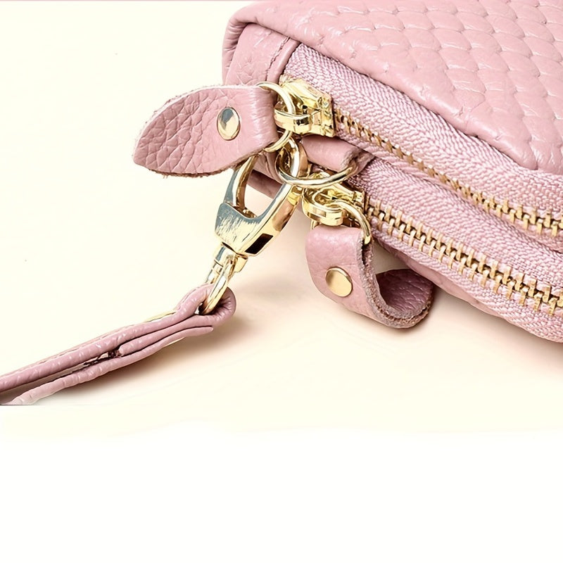 Minimalist Solid Clutch Wallet Classic Zipper Wallet Women's