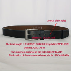 Men's Leather Belt Pin Buckle Casual Jeans Pants Waist Strap High Belt