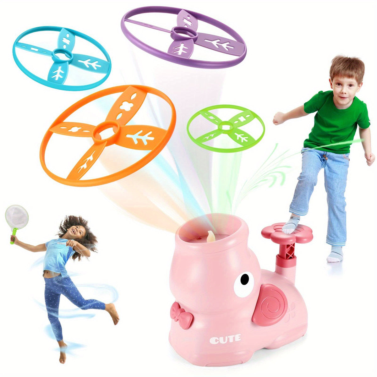 Outdoor Elephant Butterfly Catching Game Toy for Kids Ages 4-8