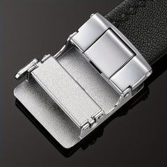 Men's Leather Automatic Buckle Business Belt