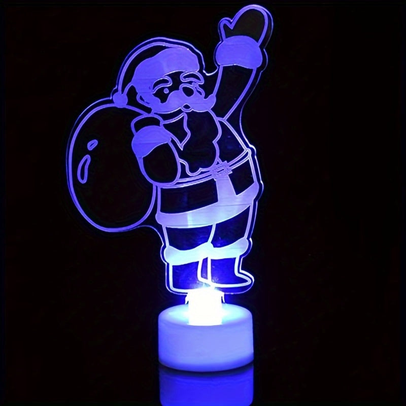 Colorful Acrylic Christmas Tree Snowman Santa Claus Decorations