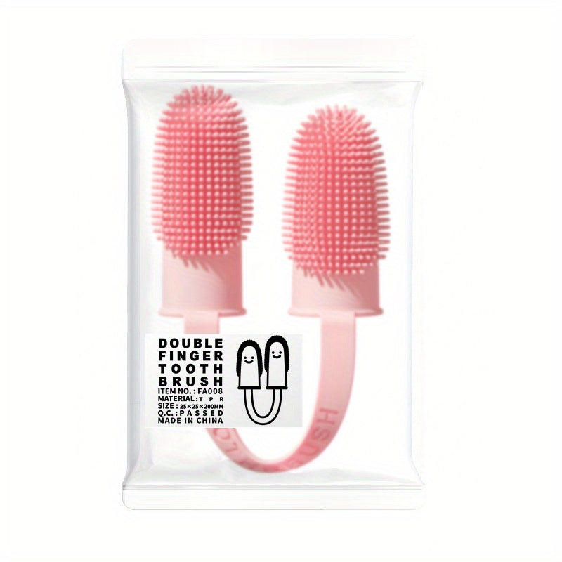 2-in-1 Pet Toothbrush for Dogs and Cats Teeth Cleaning