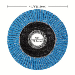 Zirconia Flap Discs 4 1 2 X 7 8 Inch 40 60 80 120 Grit Type 11 Grinding Wheel