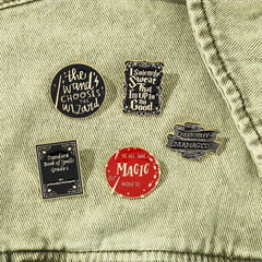 10pcs Cartoon Brooches Newspaper Book Brooch