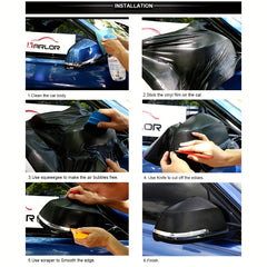 High Glossy 5D Carbon Fiber Wrapping Vinyl Film Motorcycle Tablet Stickers