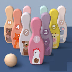Colorful Animal Bowling Ball Interactive Puzzle Toys