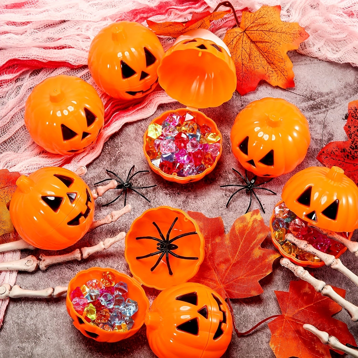 10pcs Pumpkin Candy Box Thanksgiving Surprise Gift Boxes Mini Pumpkin Storage