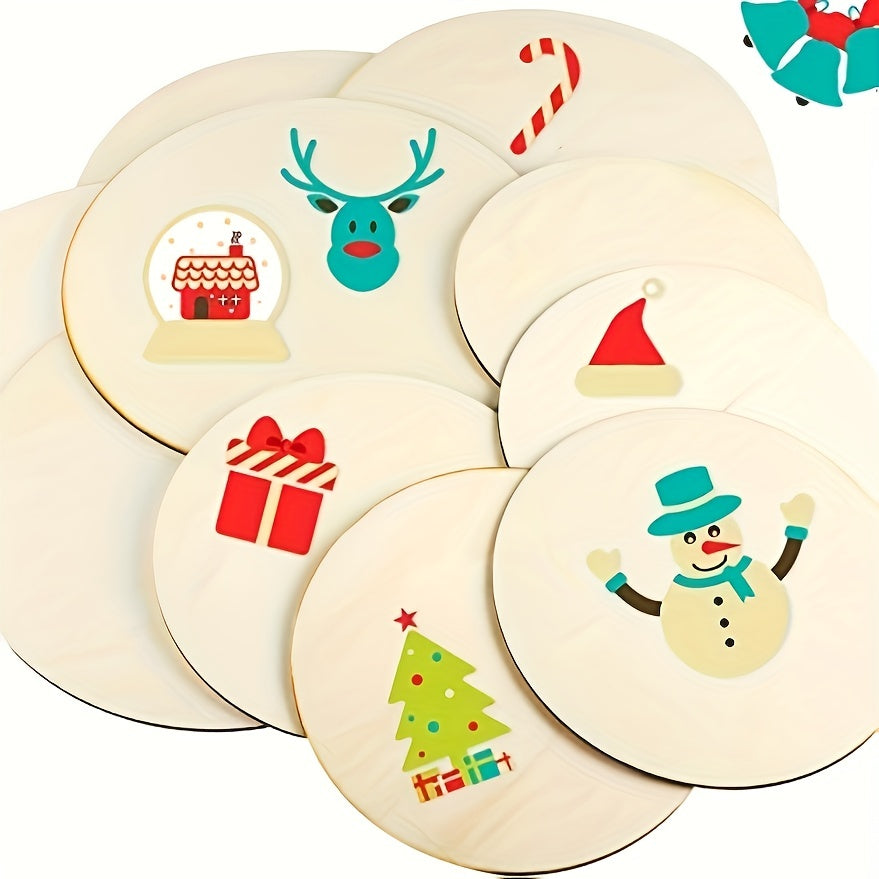 5pcs Unfinished Wooden Circles Round For Crafts 20-32 cm