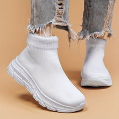 Mesh Slip-On Breathable Running Shoes Comfortable Shock Absorption